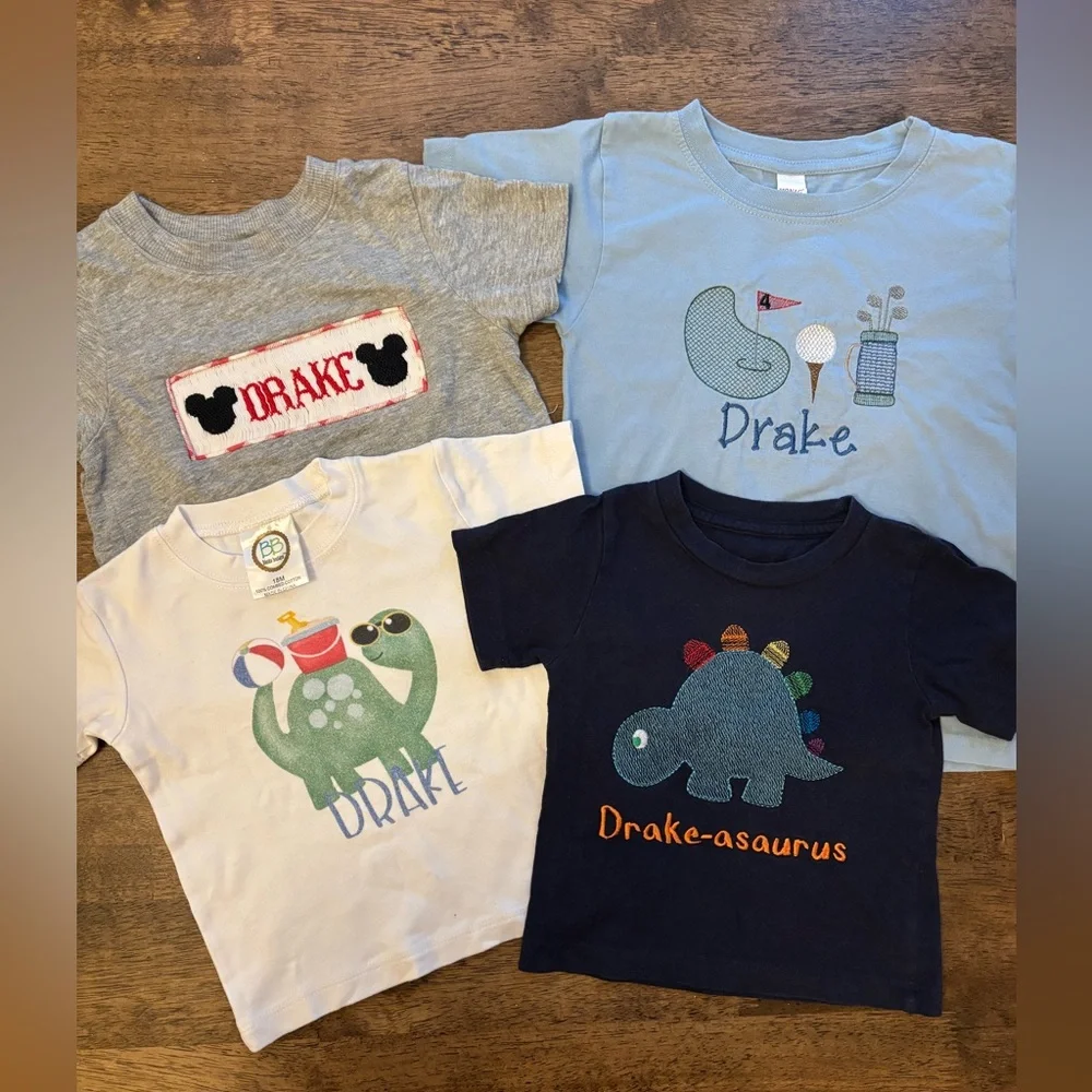 Bundle of Drake Monogram sizes 12 mo, 18 mo, 4 - Picture 1 of 9